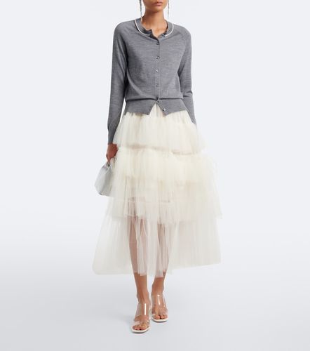Ruffled tulle midi skirt - Simone Rocha - Modalova