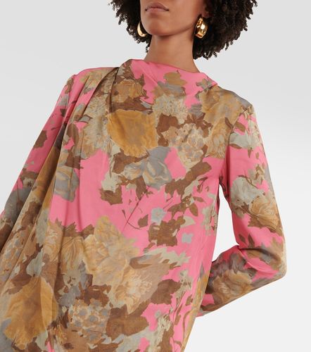 Blusa drapeada estampada - Dries Van Noten - Modalova