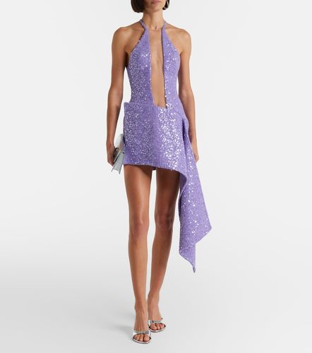 Draped sequined minidress - David Koma - Modalova