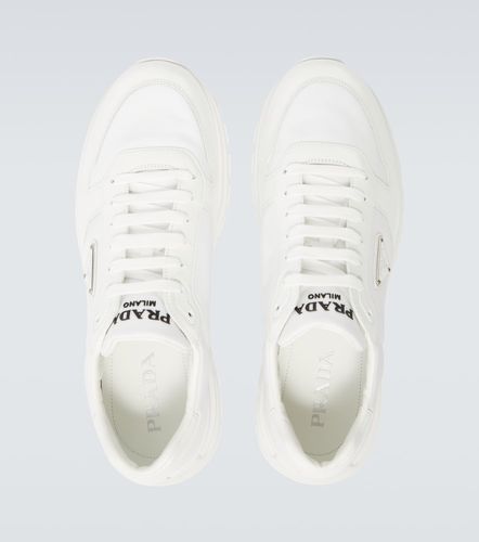 Prada Logo leather-trimmed sneakers - Prada - Modalova