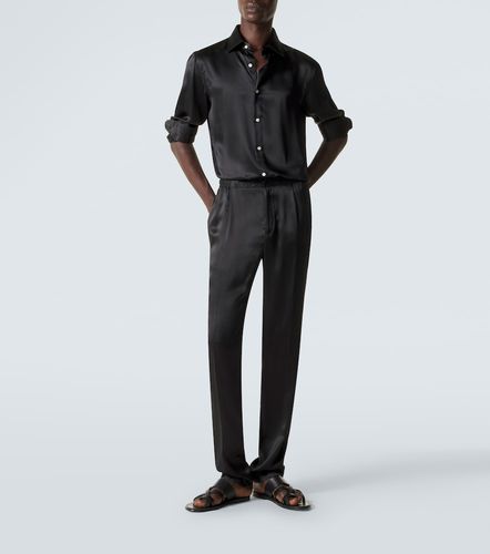 Pantaloni regular reversibili in seta - Rubinacci - Modalova