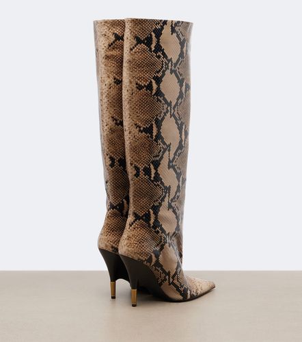 Bella snake-effect leather knee-high boots - Khaite - Modalova