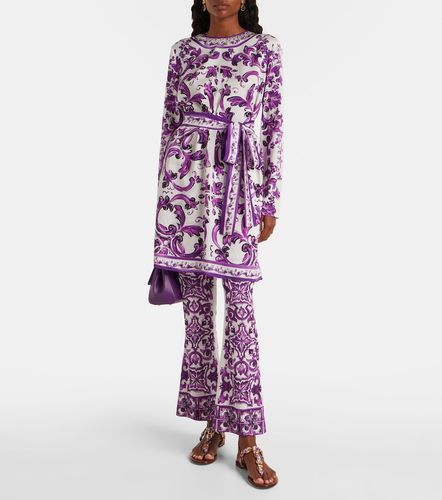Majolica silk-blend minidress - Dolce&Gabbana - Modalova