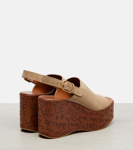 Chloe Maxime 80 suede wedge sandals - Chloe - Modalova