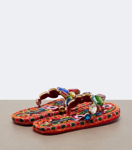 Sandali infradito in pelle - Dolce&Gabbana - Modalova