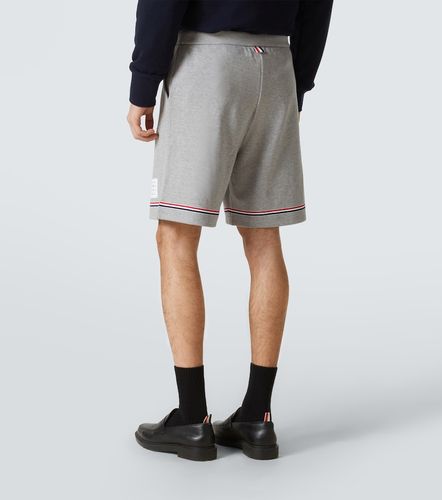 Striped mid-rise cotton shorts - Thom Browne - Modalova