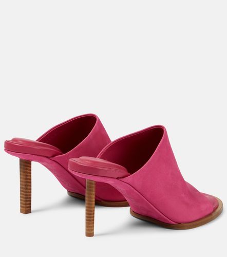 Les Mules Rond Carre asymmetrical suede mules - Jacquemus - Modalova