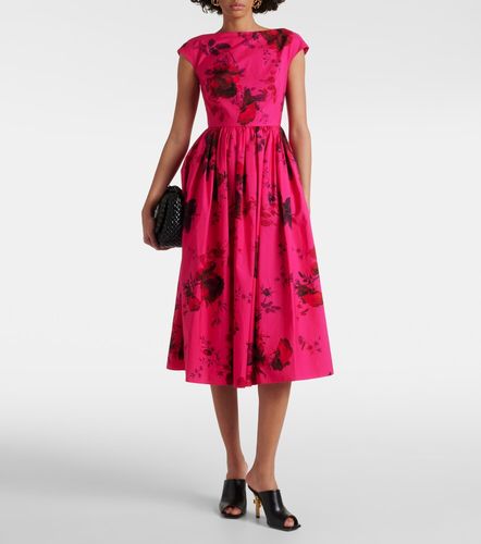Abito midi in cotone con stampa floreale - Erdem - Modalova