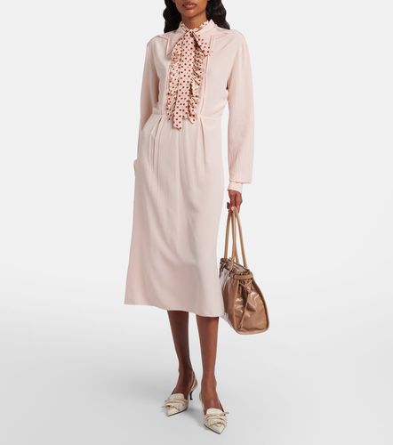 Prada Abito midi in seta a pois - Prada - Modalova