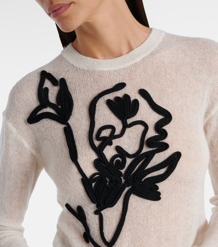 Embroidered alpaca and wool-blend sweater - Erdem - Modalova