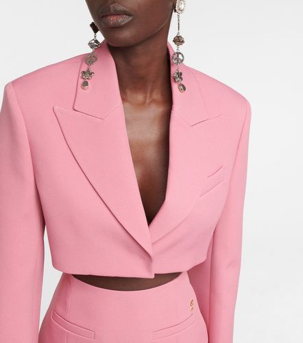 Blumarine Blazer de crepé cropped - Blumarine - Modalova