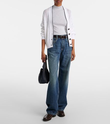 Ribbed-knit turtleneck top - Brunello Cucinelli - Modalova
