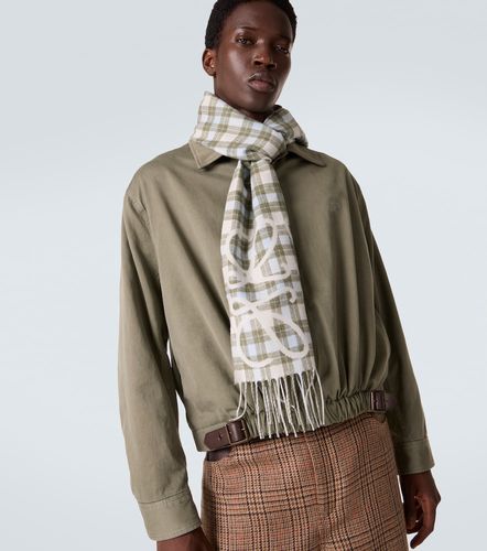 Sciarpa Anagram in seta e cashmere a quadri - Loewe - Modalova