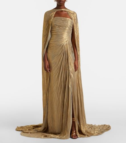 Pleated caped bustier gown - Marmar Halim - Modalova