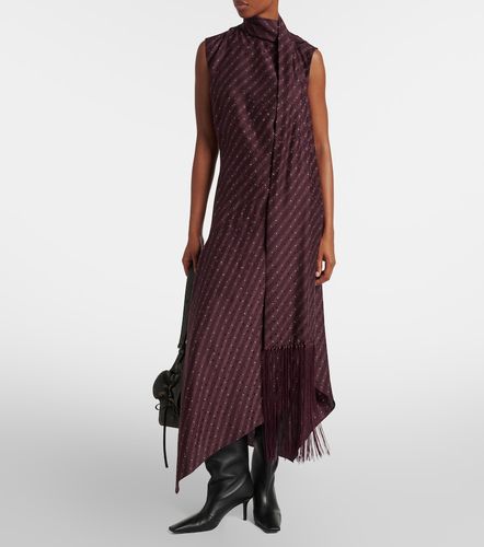 Abito midi asimmetrico in seta con frange - Acne Studios - Modalova