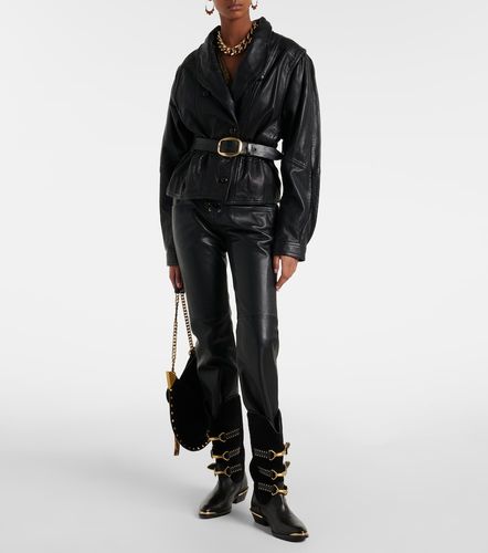 Vanel leather straight pants - Isabel Marant - Modalova