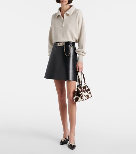 Prada Belted leather mini skirt - Prada - Modalova
