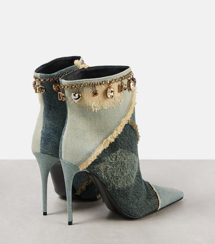 Embellished denim ankle boots - Dolce&Gabbana - Modalova
