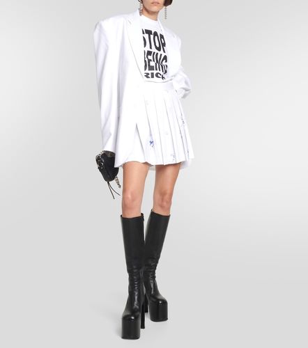 Minifalda de algodón estampada plisada - Vetements - Modalova