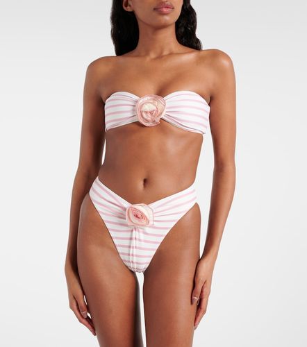 Rose floral-applique bandeau bikini top - Same - Modalova