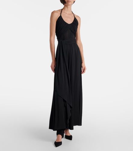 Alaïa Vestido largo Cross drapeado con escote halter - Alaia - Modalova