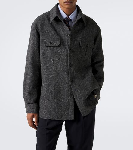 VLogo wool and silk-blend overshirt - Valentino - Modalova