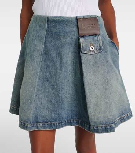 Loewe Minifalda de denim plisada - Loewe - Modalova