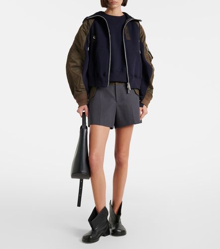 Giacca in misto cotone e twill con cappuccio - Sacai - Modalova