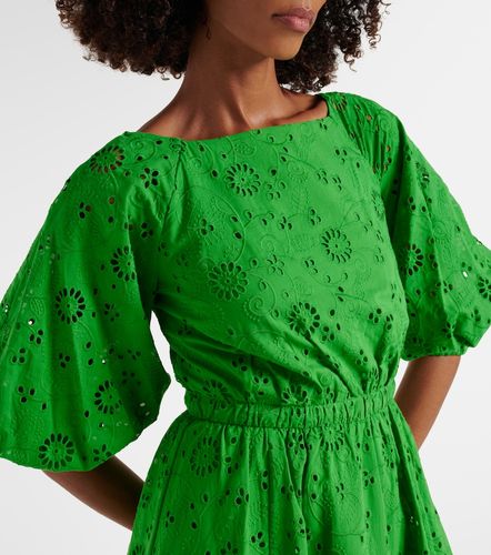 Abito midi in cotone con ricamo - Carolina Herrera - Modalova