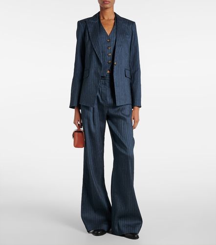 Obie pinstripe linen-blend blazer - Veronica Beard - Modalova
