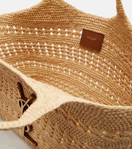 Icare Medium crochet raffia tote bag - Saint Laurent - Modalova