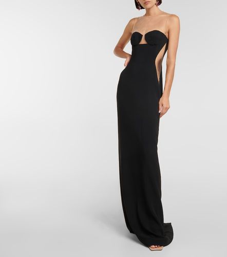 Abito lungo in crêpe con mesh - Stella McCartney - Modalova