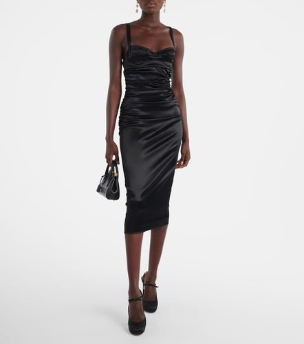 Vestido bustier de satén drapeado - Dolce&Gabbana - Modalova