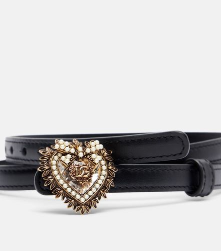Devotion embellished leather belt - Dolce&Gabbana - Modalova