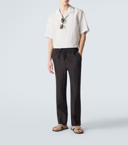 Camisa bowling de lino a rayas - Brioni - Modalova