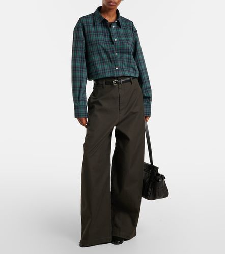 Checked oversized wool-blend shirt - Rohe - Modalova