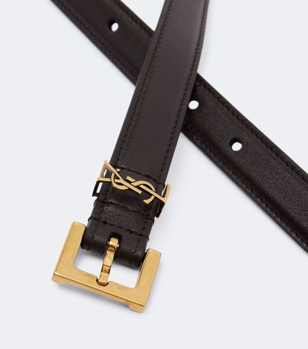 Cassandre leather belt - Saint Laurent - Modalova