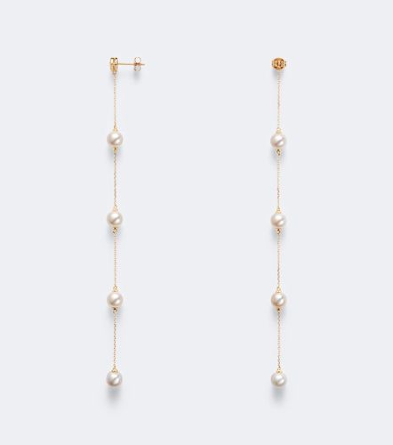 Orecchini in 14kt con diamanti e perle - Mateo - Modalova