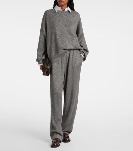 Pullover in misto cotone lamé - Brunello Cucinelli - Modalova