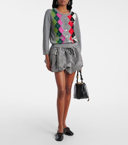 Argyle wool and cashmere cardigan - Ganni - Modalova