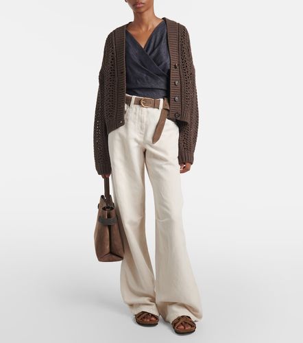 Jeans a gamba larga - Brunello Cucinelli - Modalova