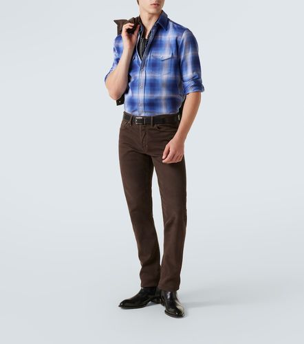 Camisa de algodón a cuadros - Tom Ford - Modalova