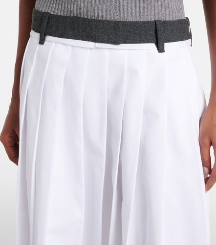 Prada Gonna midi in cotone a pieghe - Prada - Modalova