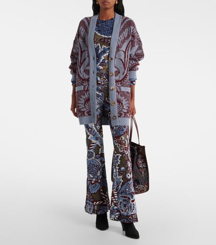 Pantalones flared de jacquard de terciopelo - Etro - Modalova