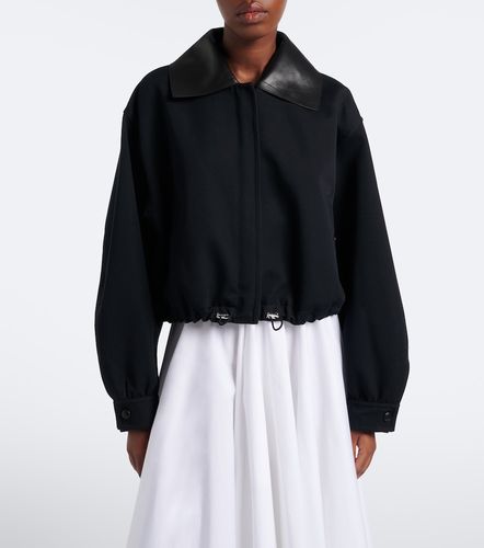 Leather-trimmed cotton and wool jacket - Givenchy - Modalova