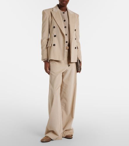 Blazer in velluto a coste di cotone - Brunello Cucinelli - Modalova