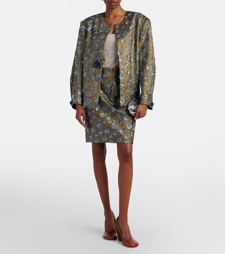 Floral sequined oversized jacket - Jacques Wei - Modalova