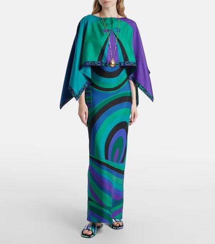 Vestido largo Iride de seda con capa - Pucci - Modalova