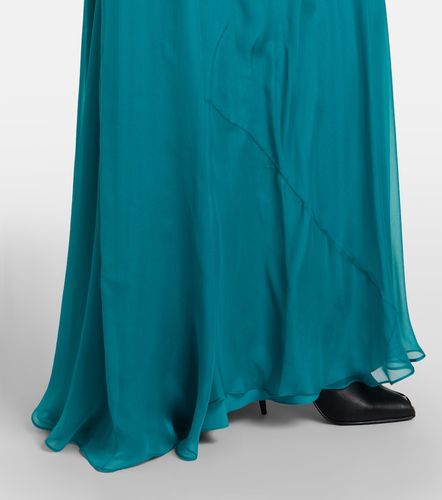 Abito lungo bustier in chiffon di seta - McQueen - Modalova