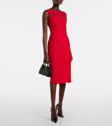 Abito midi in misto cotone - Dolce&Gabbana - Modalova